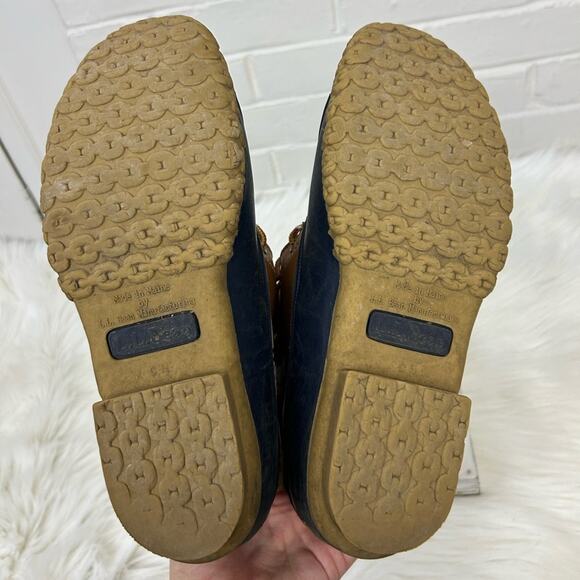 L.L.Bean Women’s 8” Unlined Bean Boots in Tan/Bright Navy/Gum Size 7N - Picture 7 of 12